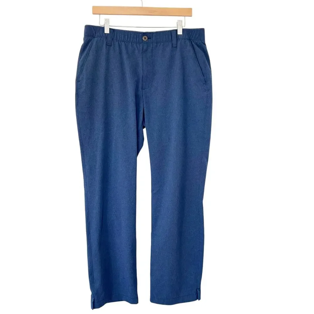 Under Armour Blue Flat Front Chino Golf Pants Sz 36x30